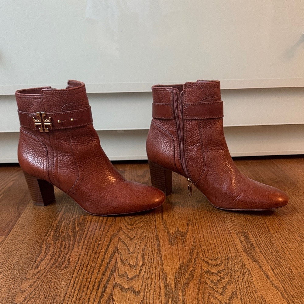 Tory Burch Chestnut Heeled Boots